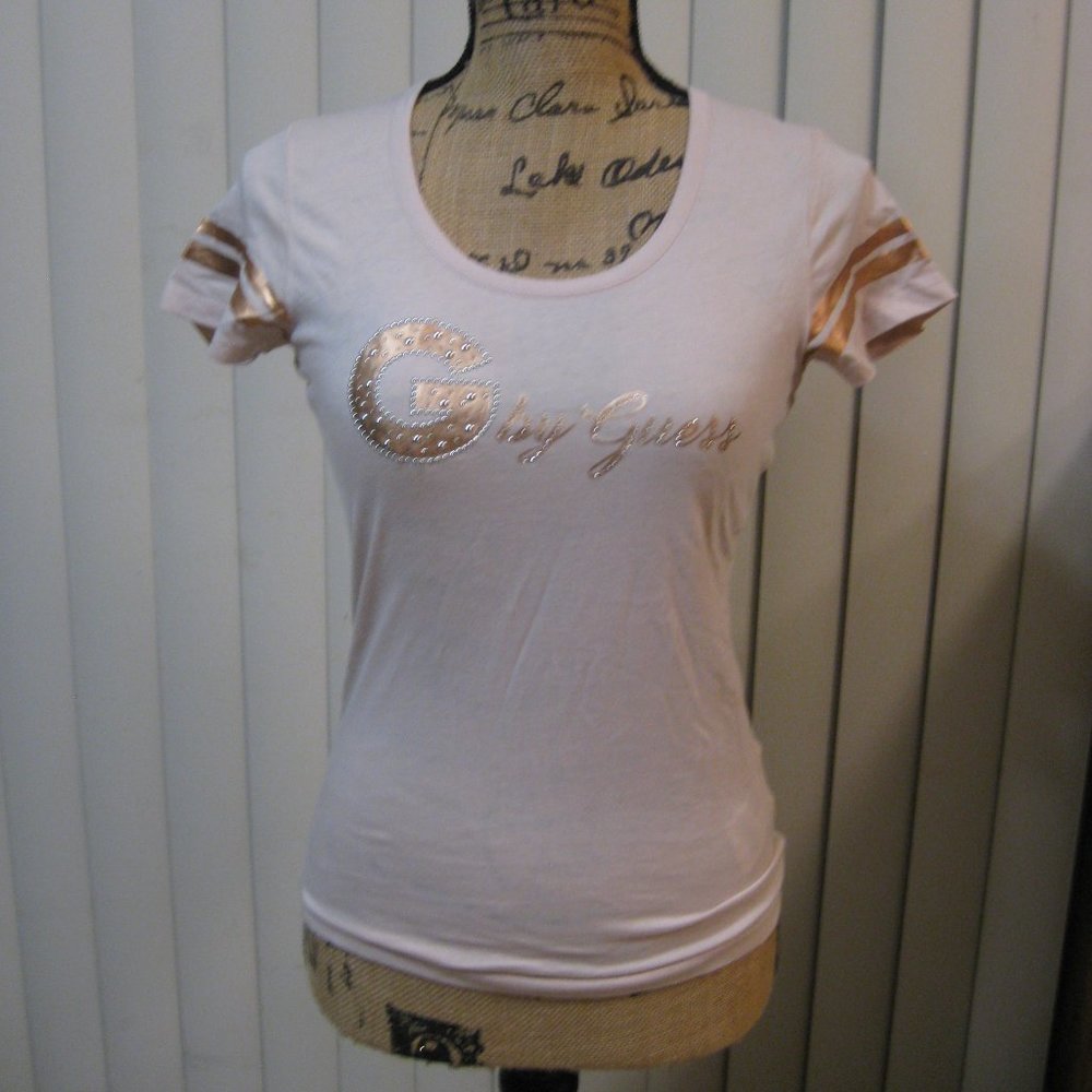 NWT Guess logo pink graphic tee t shirt top XS extra small